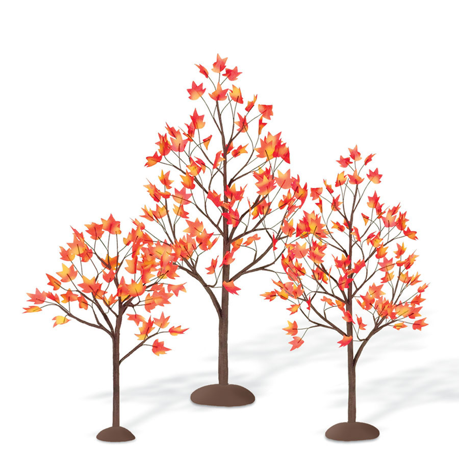 Village Autumn Maple Trees