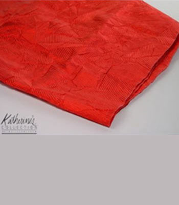 Pleated Lame Display. Swag Coral