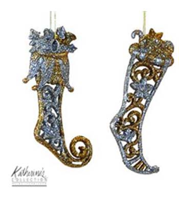 Gilded Jester Boot Ornament