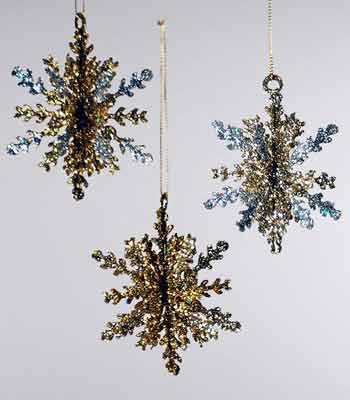 3D Metal Snowflake Ornament