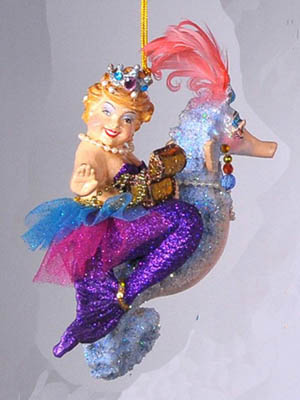 Mermaid Seahorse Ornament